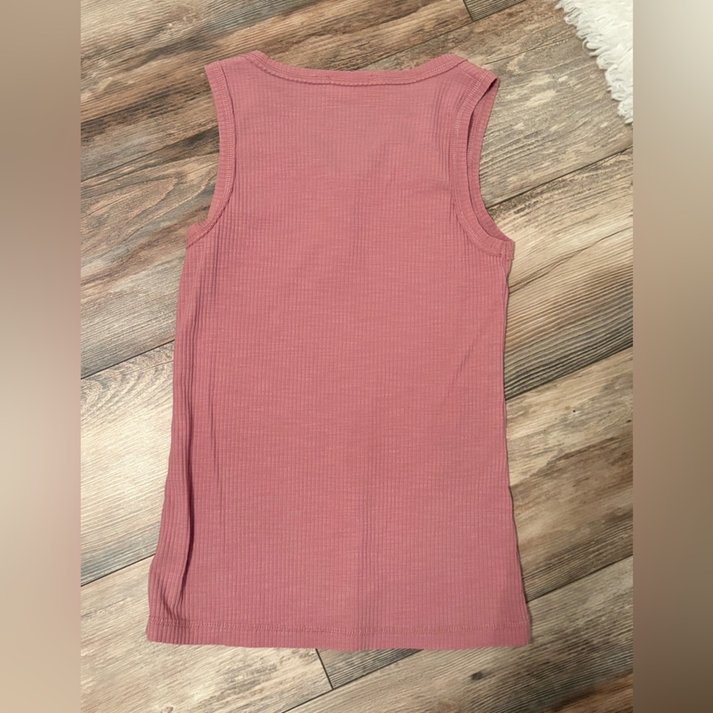 Pink Sleeveless Ribbed Tank Top - Picture 4 of 4